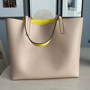Kate Spade Reversible Tote in Blush and Yellow